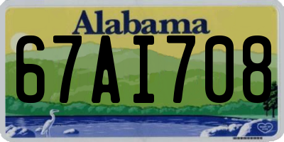 AL license plate 67AI708