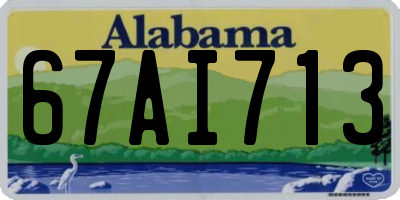 AL license plate 67AI713
