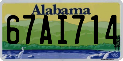 AL license plate 67AI714