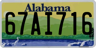 AL license plate 67AI716