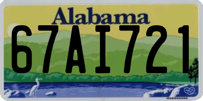 AL license plate 67AI721