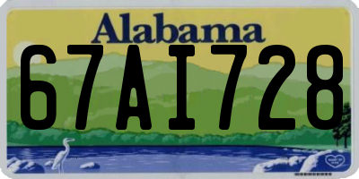 AL license plate 67AI728