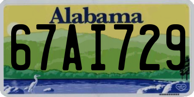 AL license plate 67AI729