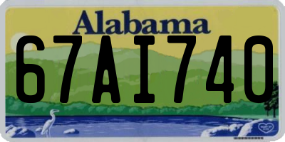 AL license plate 67AI740