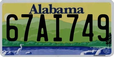 AL license plate 67AI749