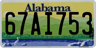 AL license plate 67AI753
