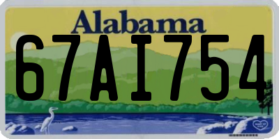 AL license plate 67AI754