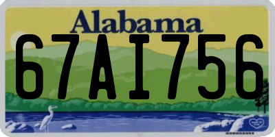 AL license plate 67AI756