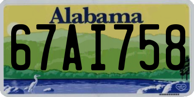 AL license plate 67AI758