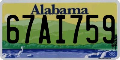 AL license plate 67AI759