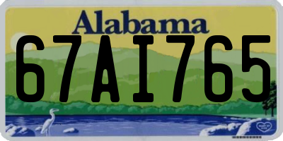 AL license plate 67AI765