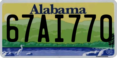 AL license plate 67AI770