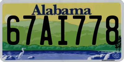 AL license plate 67AI778