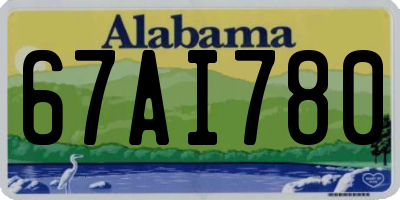AL license plate 67AI780