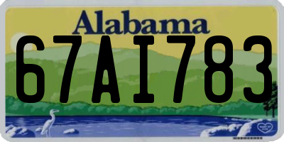 AL license plate 67AI783