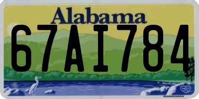 AL license plate 67AI784