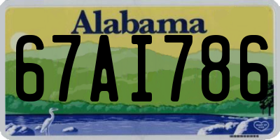 AL license plate 67AI786