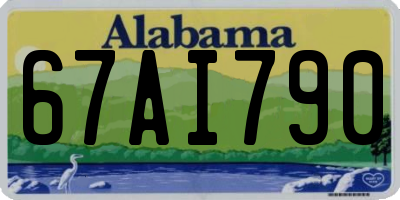 AL license plate 67AI790