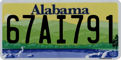 AL license plate 67AI791