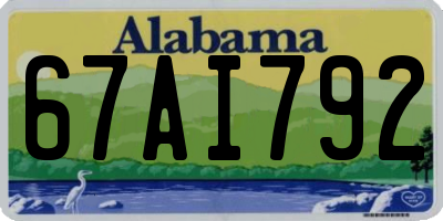 AL license plate 67AI792