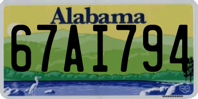 AL license plate 67AI794