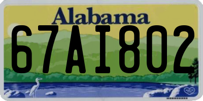 AL license plate 67AI802