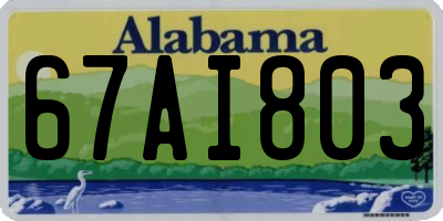 AL license plate 67AI803