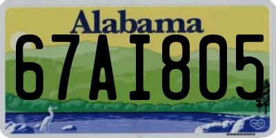 AL license plate 67AI805