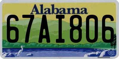 AL license plate 67AI806