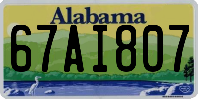 AL license plate 67AI807