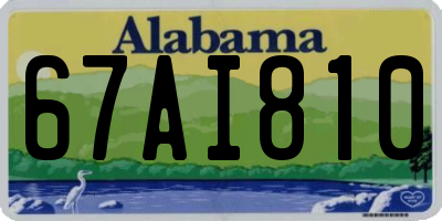 AL license plate 67AI810