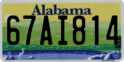 AL license plate 67AI814