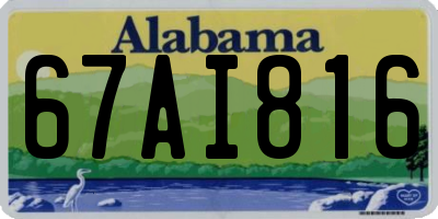 AL license plate 67AI816