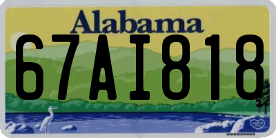 AL license plate 67AI818