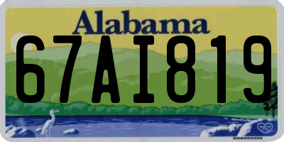 AL license plate 67AI819