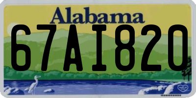 AL license plate 67AI820