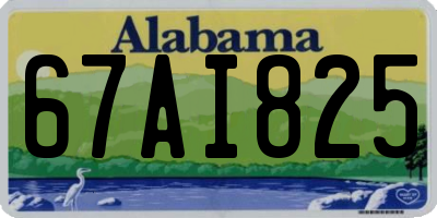 AL license plate 67AI825