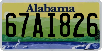 AL license plate 67AI826