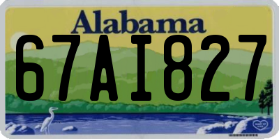 AL license plate 67AI827