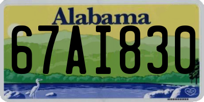 AL license plate 67AI830