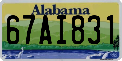 AL license plate 67AI831