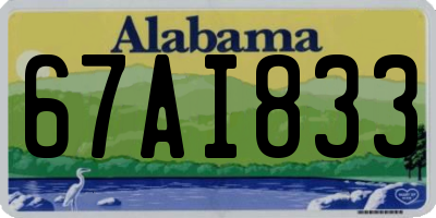 AL license plate 67AI833
