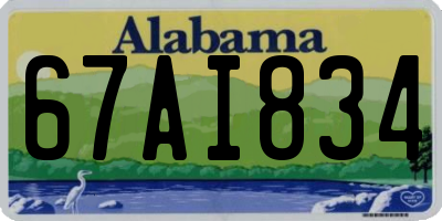 AL license plate 67AI834