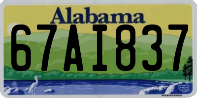 AL license plate 67AI837