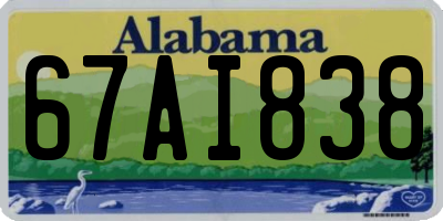 AL license plate 67AI838