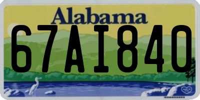 AL license plate 67AI840