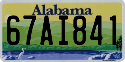 AL license plate 67AI841