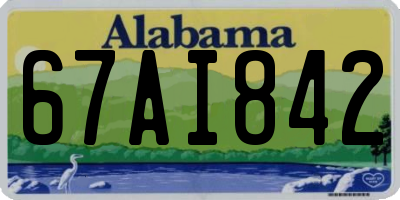 AL license plate 67AI842