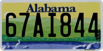 AL license plate 67AI844