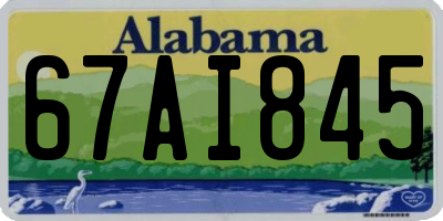 AL license plate 67AI845